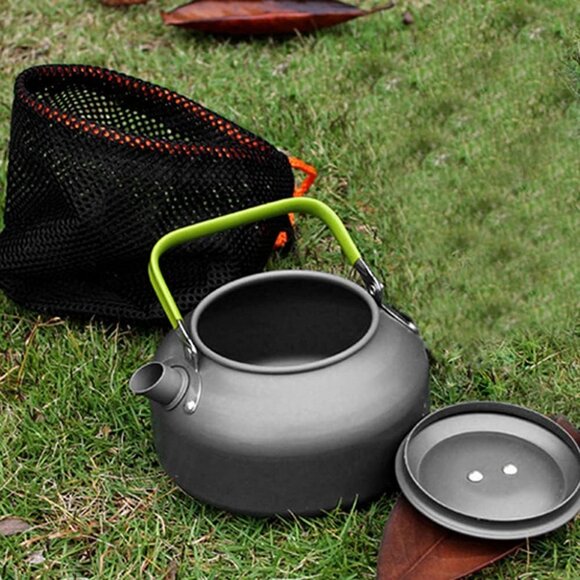 Outdoor Camping Kettle, Aluminum Alloy Tea Kettle with Carrying Bag 1 Pack - Picture 2 of 12